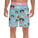 Personalized Photo Many Face Head Happy Valentine Men s Beach Shorts View1
