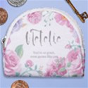 Personalized Floral Short Quotes Name Any Text Horseshoe Style Canvas Pouch View1