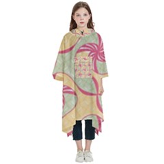 Abstract Pattern Design Scrapbooking Kids  Hooded Rain Ponchos