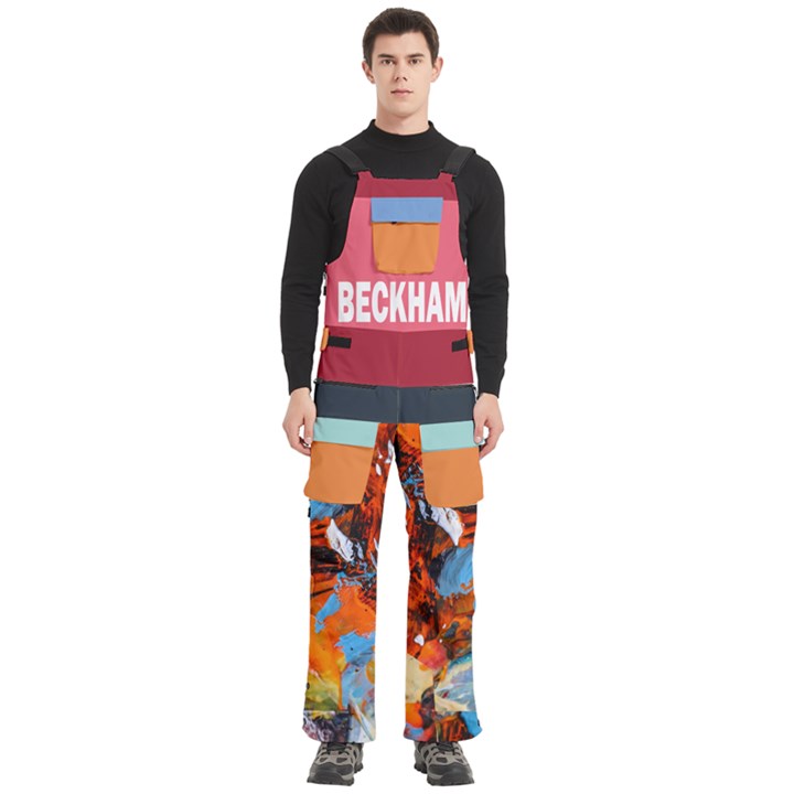 Custom Mix Color Any Text Name Men s Side Zip Front Pouch Ski And Snowboard Bib Pants	