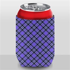 Blue Tartan Plaid 1 Diagonal Can Holder