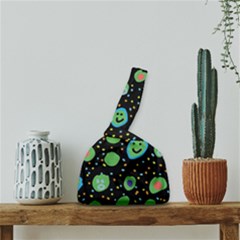 Doodle Dot Drawing Japanese Wrist Knot Bag