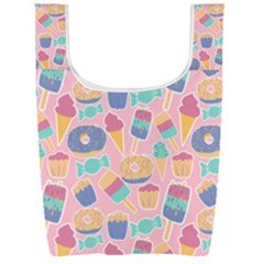 Ice Cream Donut Sweets Candie Foldable Shopping Bag