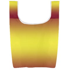 Burgundy Red To Electric Yellow Bilinear Gradient Foldable Shopping Bag