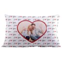 Custom I Love You Heart Shape Couple Photo 16 x24  Lumbar Throw Cushion Case (Two Sides) View2