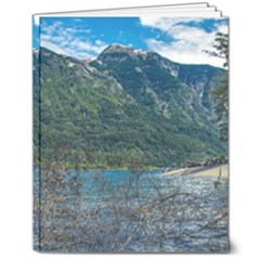 Beach At Los Alerces National Park, Chubut Province, Argentina 8  X 10  Hardcover Notebook