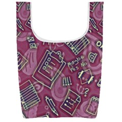 Abstract Art Pattern Design Background Foldable Shopping Bag