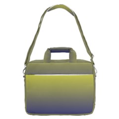 Electric Yellow To Navy Blue Linear Gradient Macbook Pro 15  Shoulder Laptop Bag