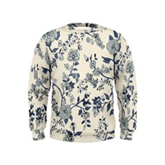 Blue Vintage Background Kids  Sweatshirt