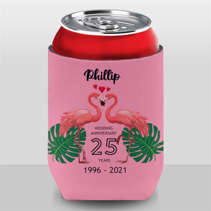 Personalized Couple Anniversary Name Can Cooler