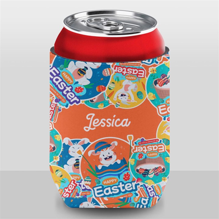 Personalized Easter Rabbit Name Can Cooler