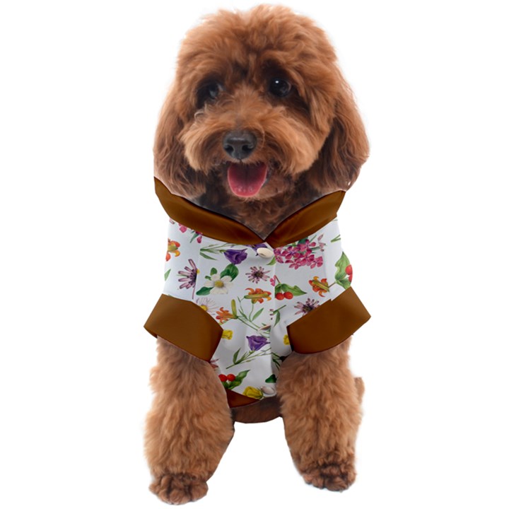 Custom Hand Drawn Floral Name Any Text Dog Coat