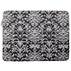 Gothic Leaf Pattern 4 17  Vertical Laptop Sleeve Case With Pocket