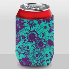 Mid Century Retro Floral 1970s 1960s Pattern 101 Can Holder