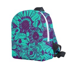 Mid Century Retro Floral 1970s 1960s Pattern 101 Kids  Age 2-4 Lightweight Preschool Backpack
