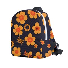 Retro 40s 50s Flowers Pattern Halloween Kids  Age 2-4 Lightweight Preschool Backpack