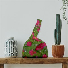 Mid Century Retro Floral 1970s 1960s Pattern 88 Japanese Wrist Knot Bag