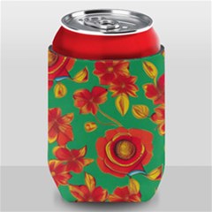 Mid Century Retro Floral 1970s 1960s Pattern 89 Can Holder
