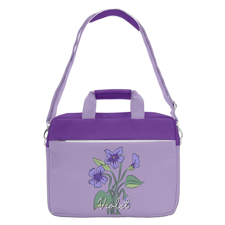 Personalized Birth Month Flower MacBook Pro 15  Shoulder Laptop Bag
