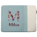 Personalized Initial Name Laptop Sleeve Case with Pocket 17  Vertical Laptop Sleeve Case With Pocket View2