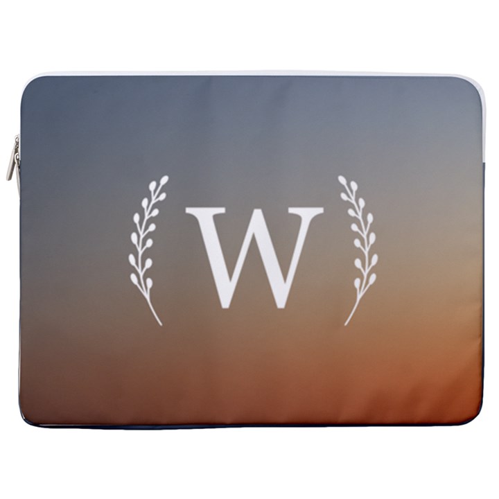 Personalized Initial Laptop Sleeve Case with Pocket 17  Vertical Laptop Sleeve Case With Pocket