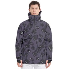 Background Wallpaper Pattern Notes Men s Pullover Zip Ski And Snowboard Waterproof Breathable Jacket