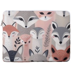 Fox 17  Vertical Laptop Sleeve Case With Pocket