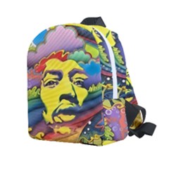 Psychedelic Rock Jimi Hendri Kids  Age 2-4 Lightweight Preschool Backpack