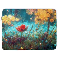 Flowers Detail Painting Nature 17  Vertical Laptop Sleeve Case With Pocket