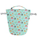 Custom Initial Name Rabbit Drawstring Bucket Bag View2