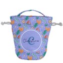 Custom Initial Name Summer Furit Drawstring Bucket Bag View1