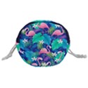 Custom Name Flamingo Leaf Drawstring Bucket Bag View3