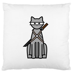 Ninja Cat Large Cushion Case (one Side)