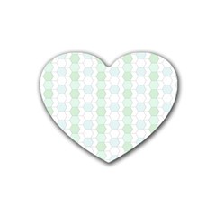 Allover Graphic Soft Aqua Drink Coasters (heart)