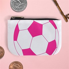 Soccer Ball Pink Coin Change Purse