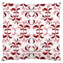 Floral Print Modern Pattern In Red And White Tones Large Cushion Case (single Sided) 