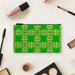 Retro Green Pattern Cosmetic Bag (small) 