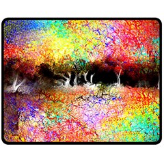 Colorful Tree Landscape Fleece Blanket (medium) 