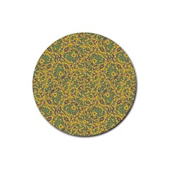 Modern Abstract Ornate Pattern Rubber Coaster (round) 