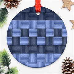 Texture Structure Surface Basket Round Ornament (two Sides)