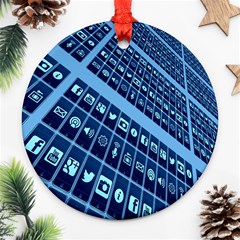 Mobile Phone Smartphone App Ornament (round)