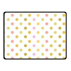 Polka Dots Retro Fleece Blanket (small)
