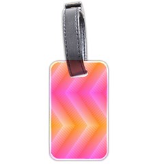 Pattern Background Pink Orange Luggage Tags (two Sides)