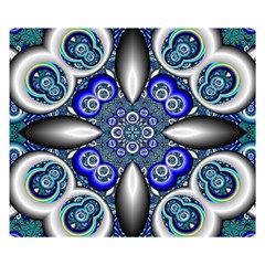 Fractal Cathedral Pattern Mosaic Double Sided Flano Blanket (small) 