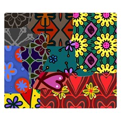 Patchwork Collage Double Sided Flano Blanket (small) 