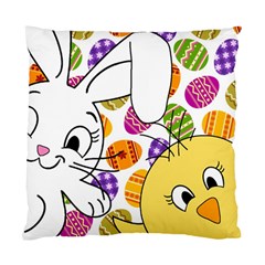 Easter Bunny And Chick  Standard Cushion Case (one Side)