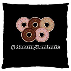 Five Donuts In One Minute  Large Cushion Case (one Side)