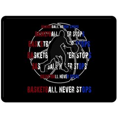 Basketball Never Stops Fleece Blanket (large) 