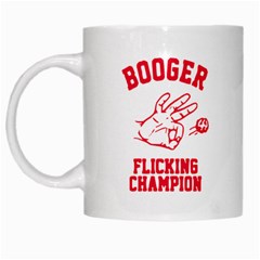 Booger Flick Champ White Coffee Mug