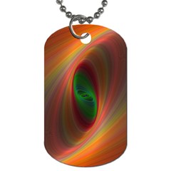 Ellipse Fractal Orange Background Dog Tag (one Side)
